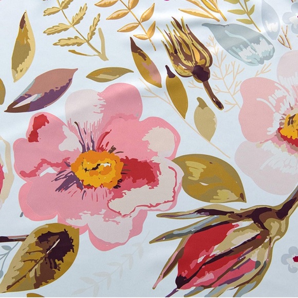 Floral Blackout Curtains Set Pairs - 54W x 96L” - Picture 7 of 7